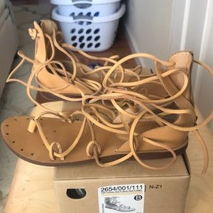 Zara leather gladiator sandals